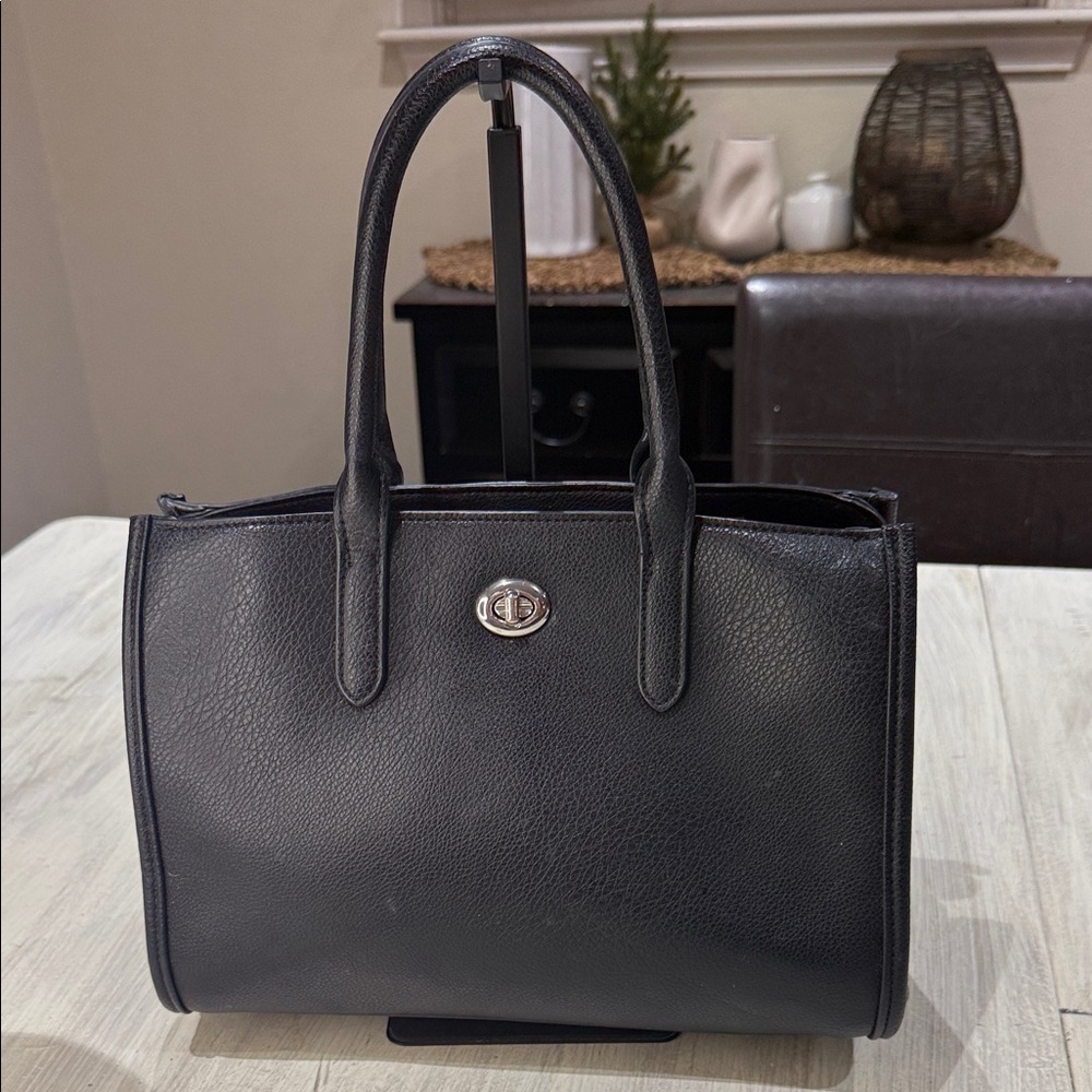 Vintage Rae Dunn Black Satchel Bag